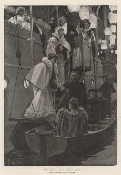 Cowes Regatta Haftası, Ayrılan Misafirler by Amedee Forestier